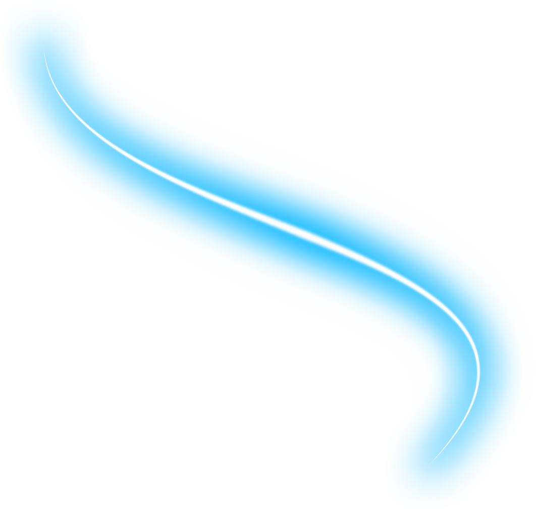 Blue Neon Curve Line